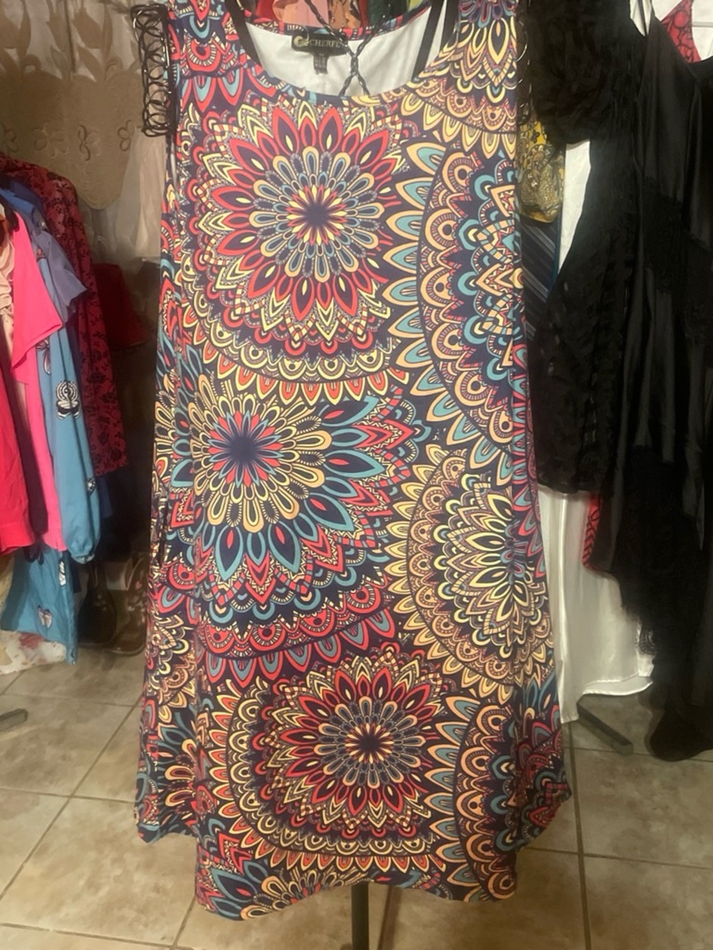 Multicolor Mandala Print dress